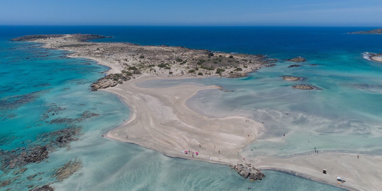 Elafonisi: Aerial View of the lagoon