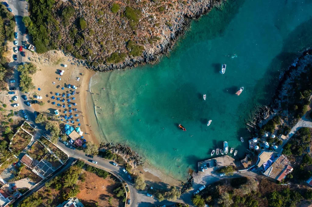 Tersanas Beach: A drone view