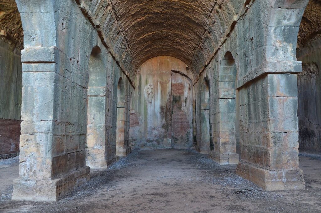 Ancient Aptera: The interior of the three cisterns