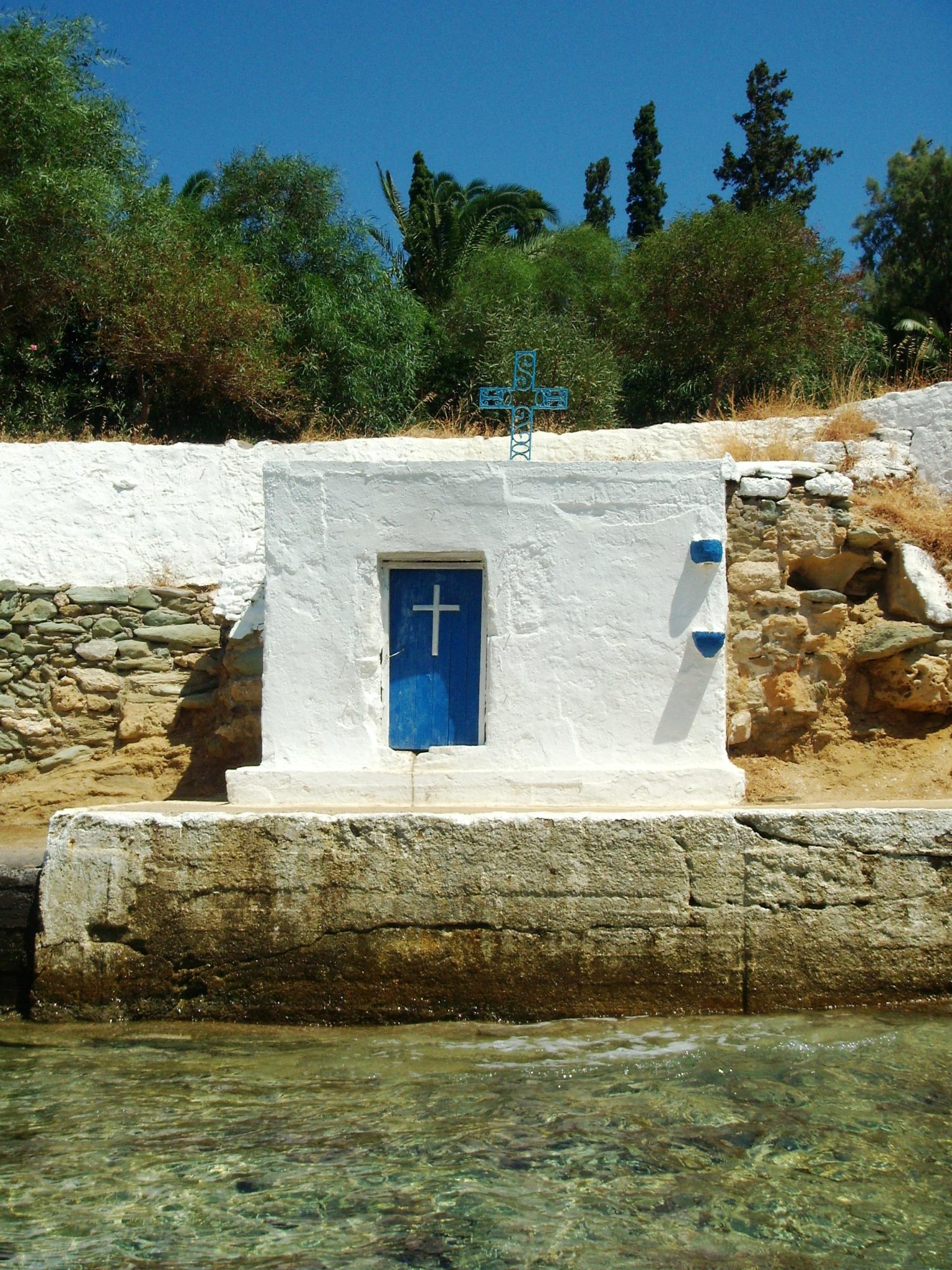 The chapel of Agia Pelagia on the seashore