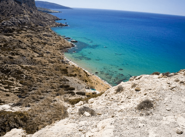 Kokkini Ammos Beach: Arriving by hiking