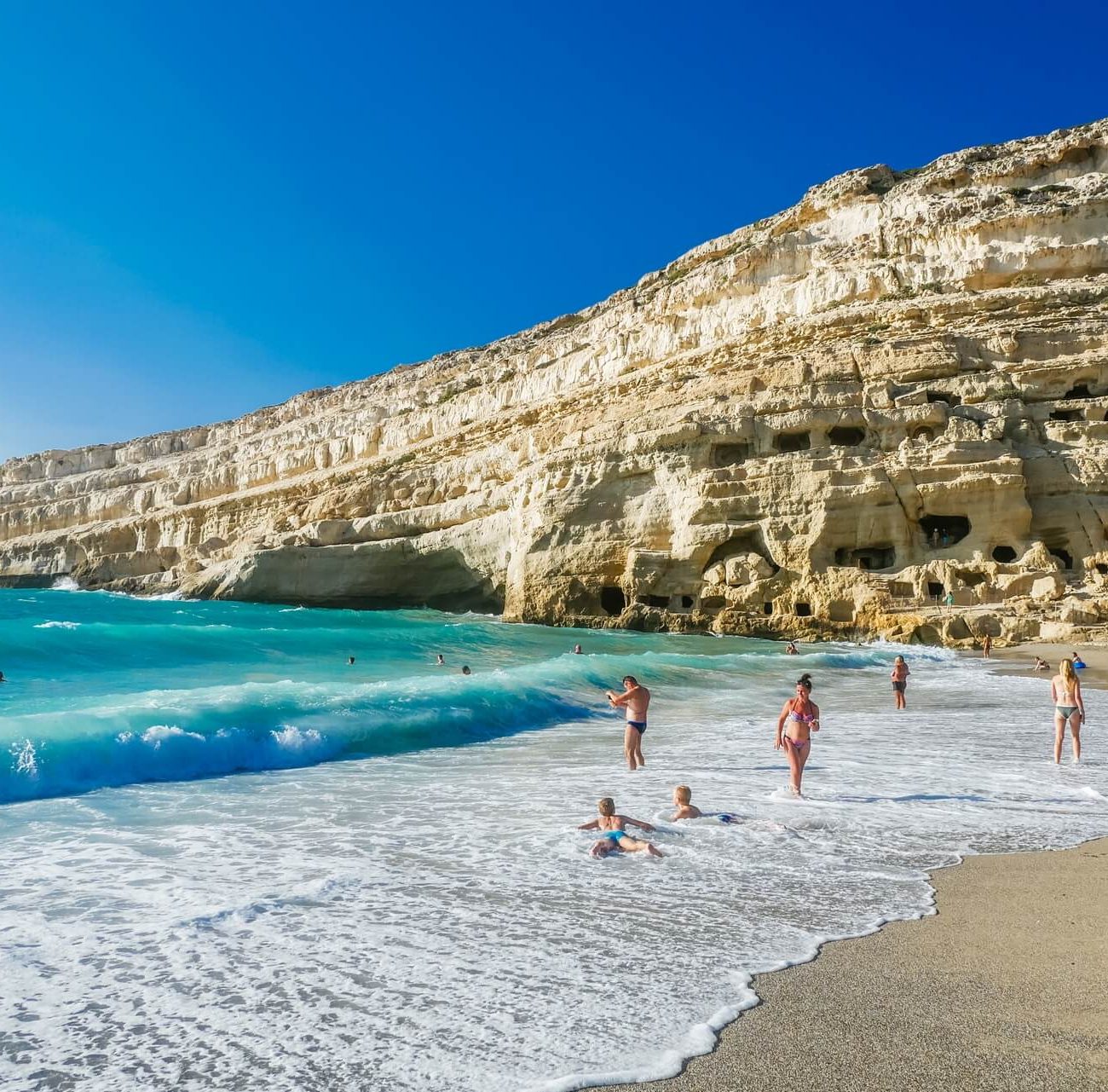 Matala Beach: Golden Shores and turquoise Waters