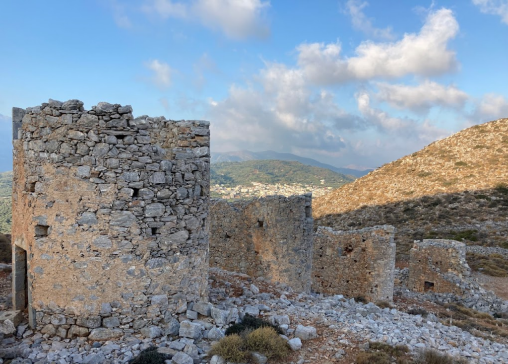 Mochos Village: The windmills at the old Malia-Mochos path