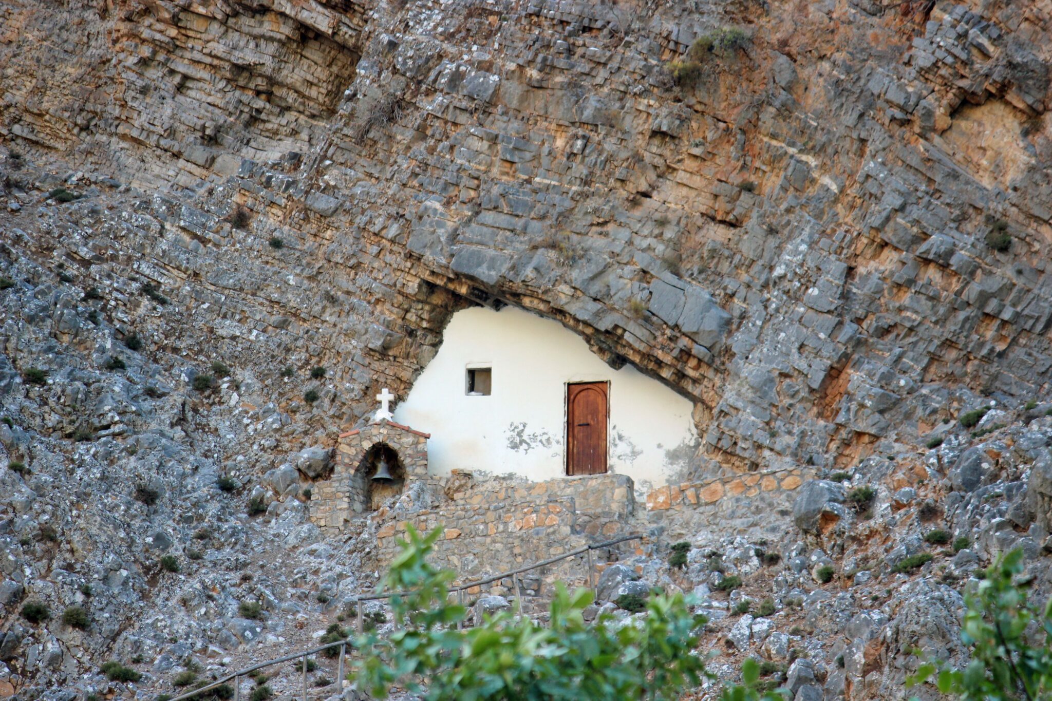 Cave chapel of Agios Antonios (saint Anthony) at the old Roumeli Village