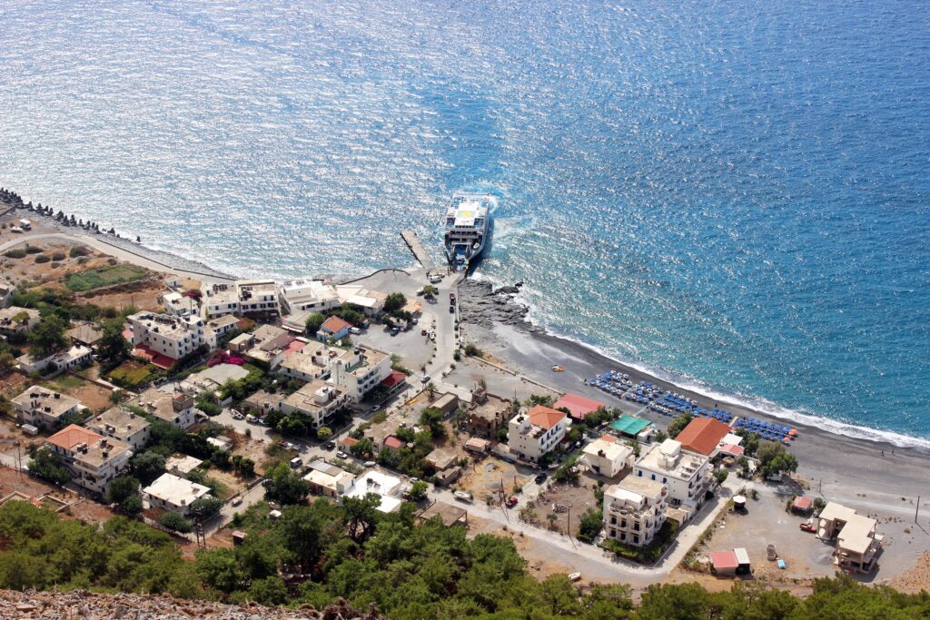 Agia Roumeli village seen from the koule