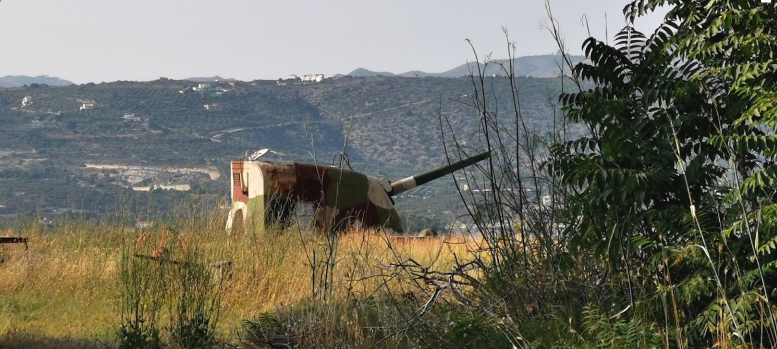 Artillery cannon outside the Izzeddin Fortress overlooking Souda Bay