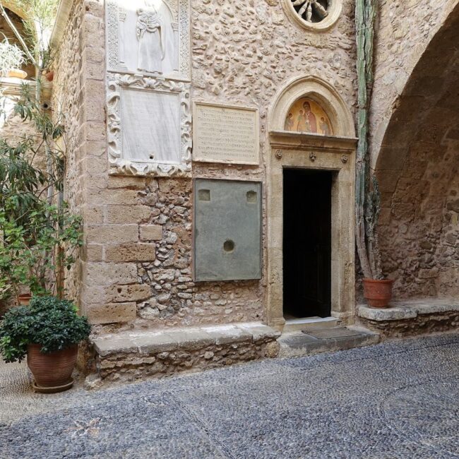 Toplou Monastery: The entrance of the main church