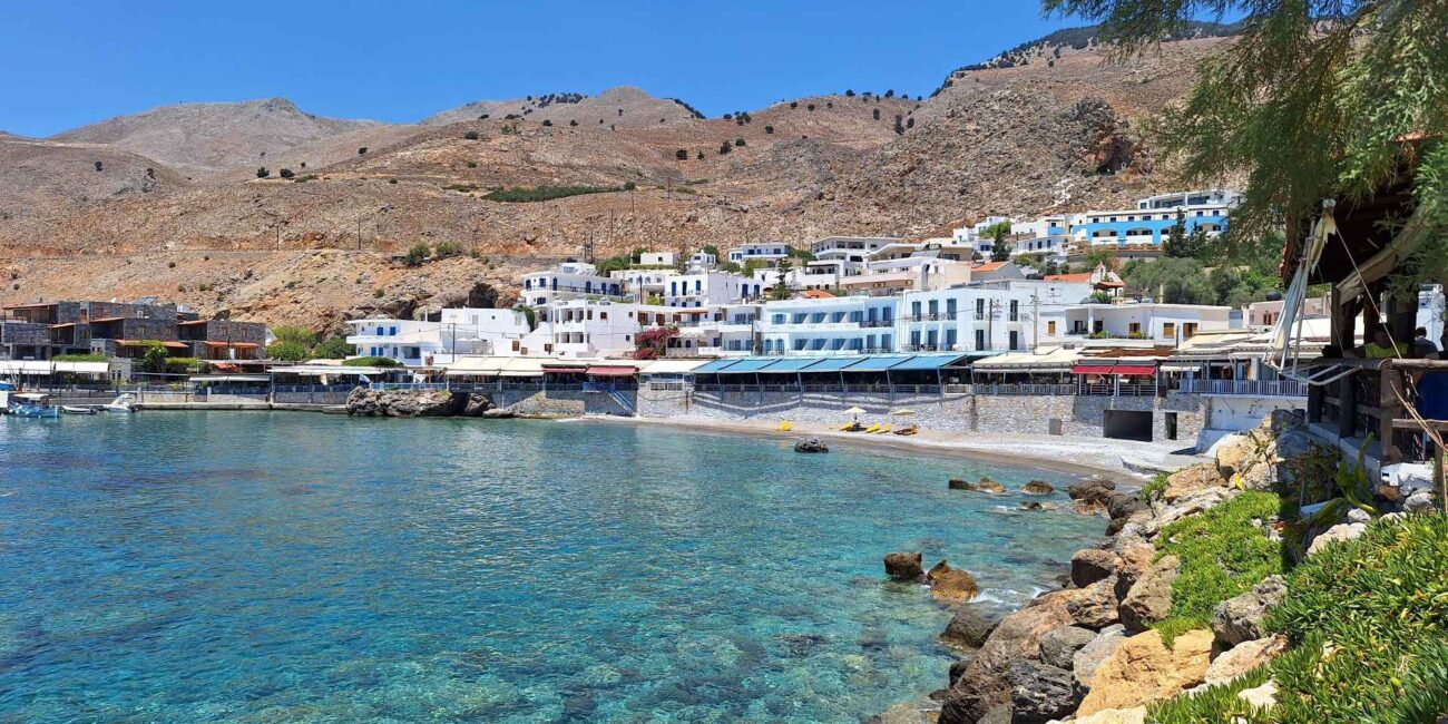 Chora Sfakion: Taverns by the crystal-clear water