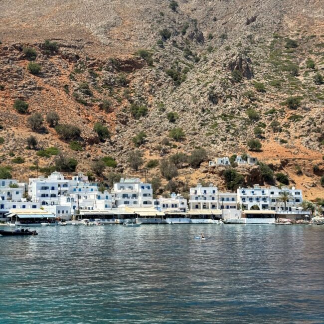 Loutro: The village as seen from the boat