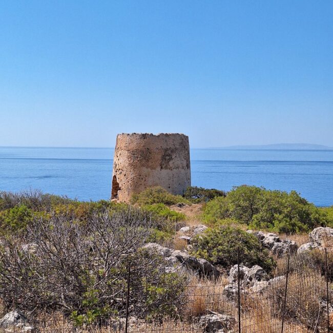 Loutro: The small windmill just outside of the fortress