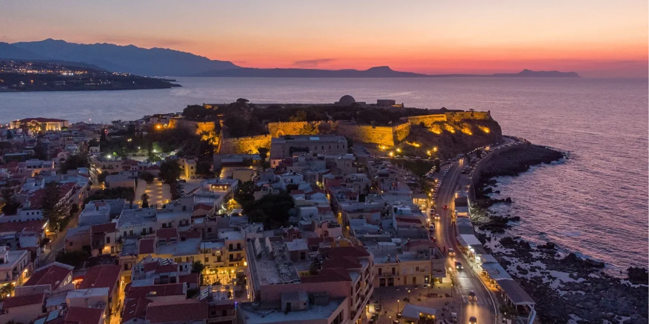 Fortezza: During sunset with the walls lit up