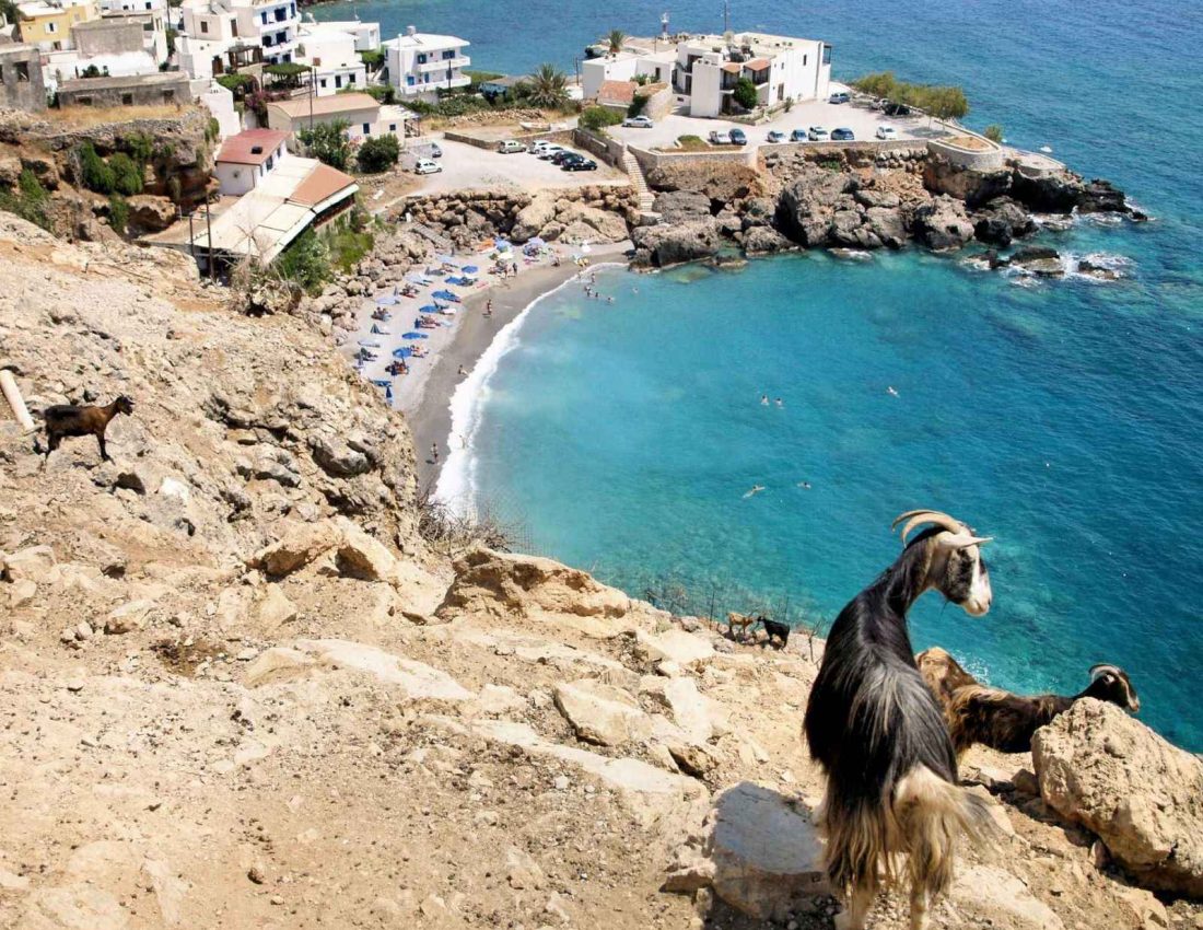 Chora Sfakion: Panoramic View of Vrisi beach