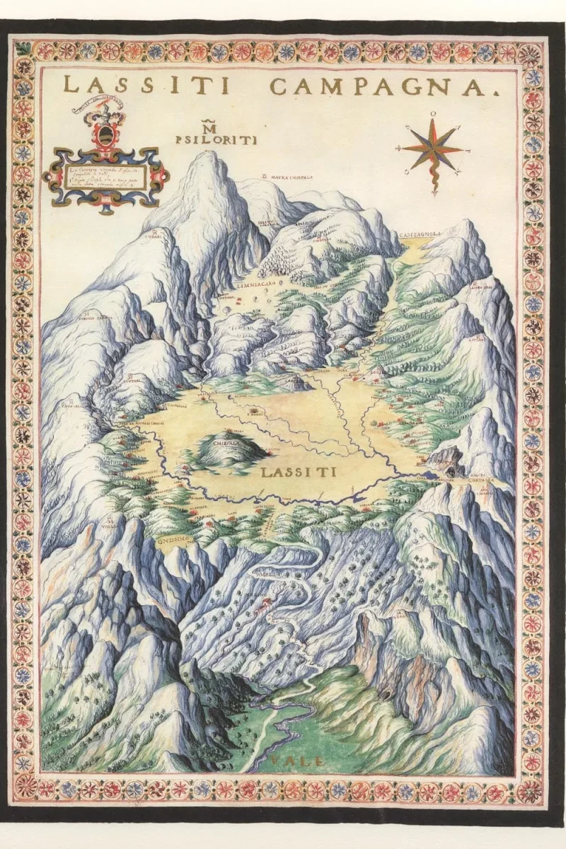 Lassithi Plateau: A Venetian map of the Plateau